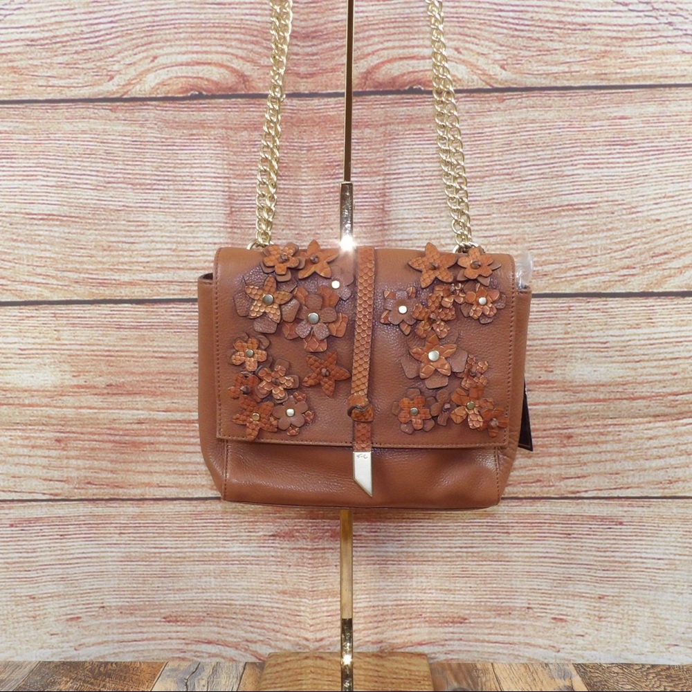 Foley & Corinna Dahlia Crossbody in Honey Brown Leather